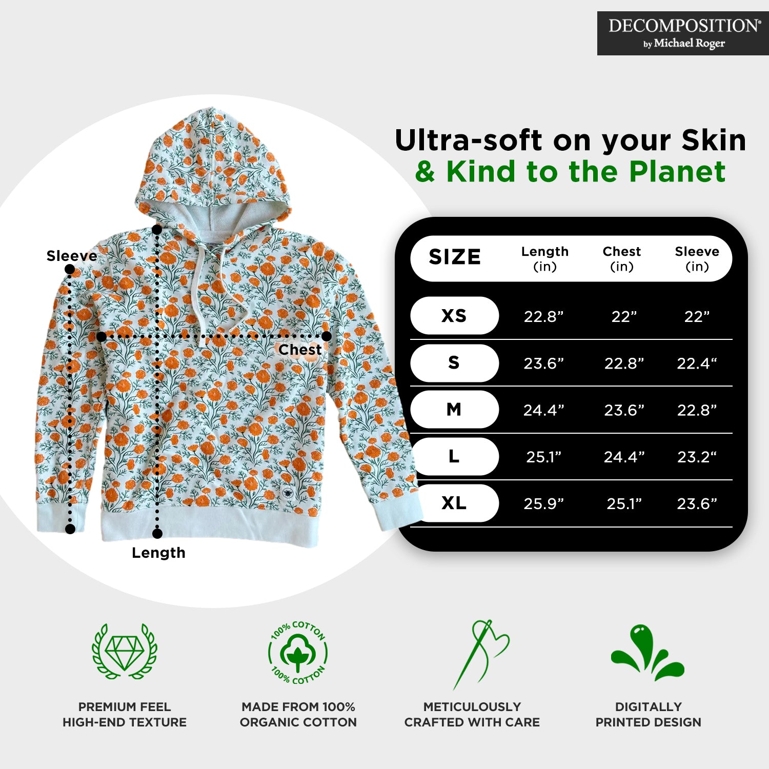 Apparel | Hooded Sweatshirt | California Poppies