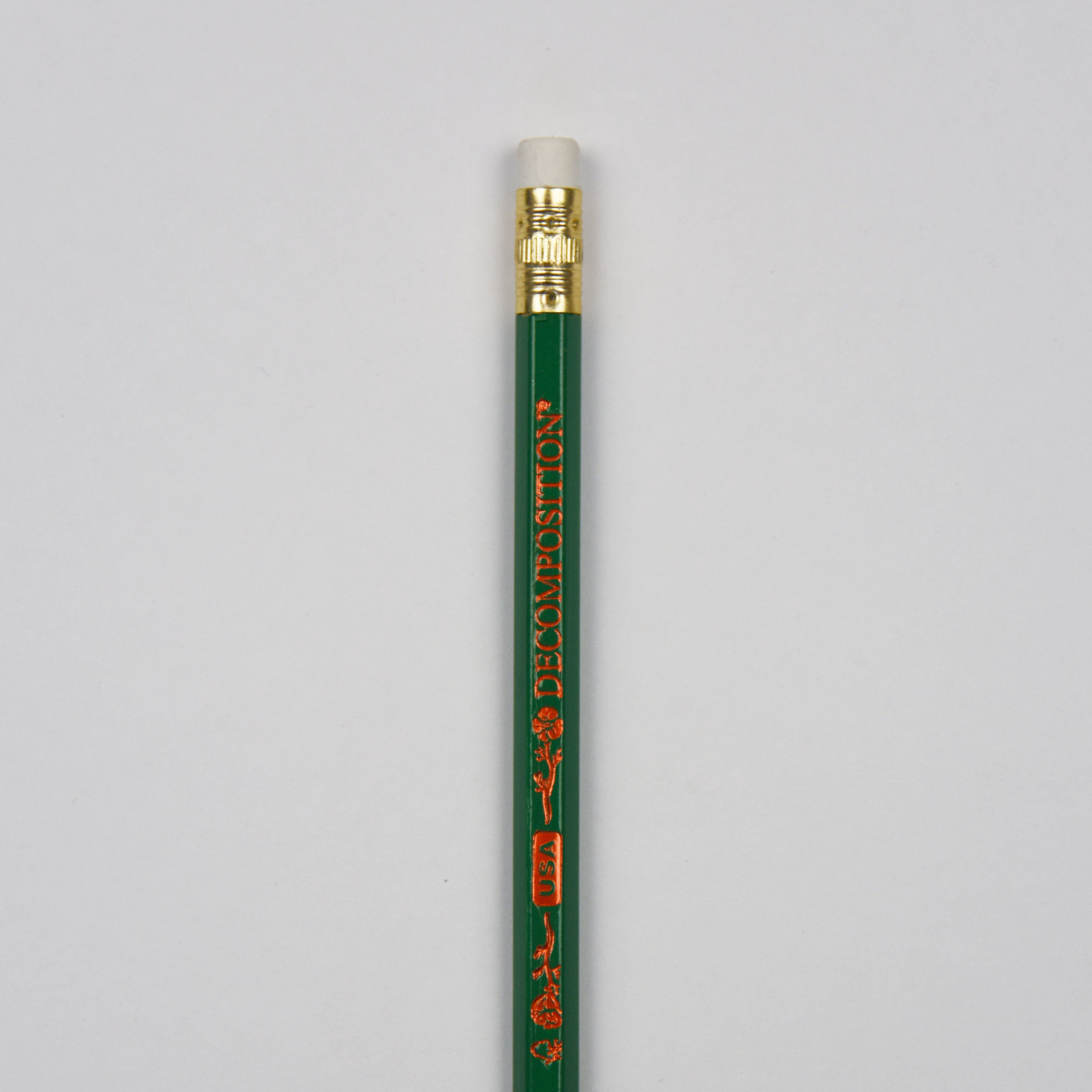 close up of pencil with flower motif