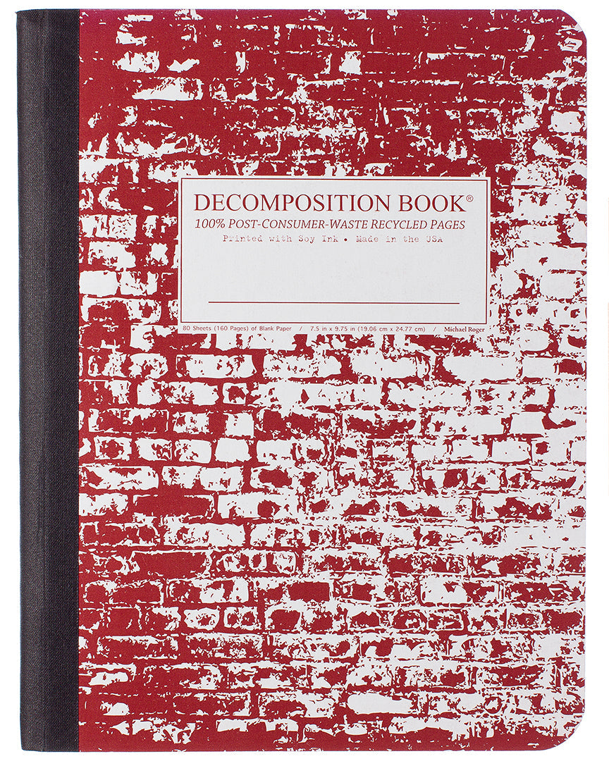 Brick in the Wall Decomposition Book (Blank Pages)
