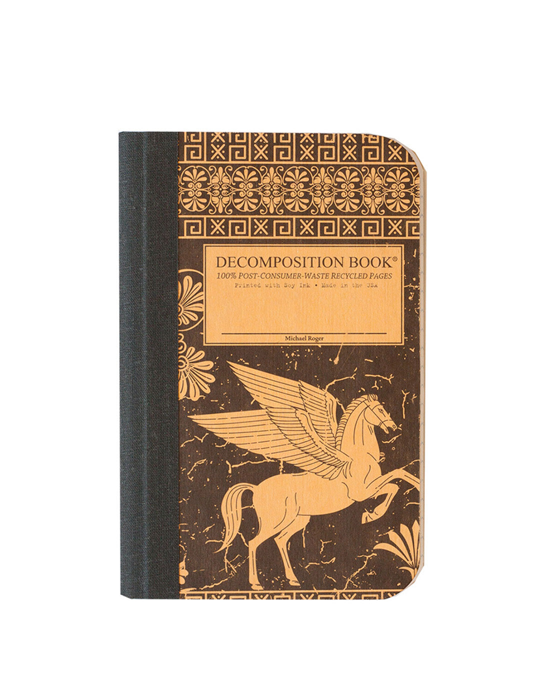 Composition notebook printed with a winged horse