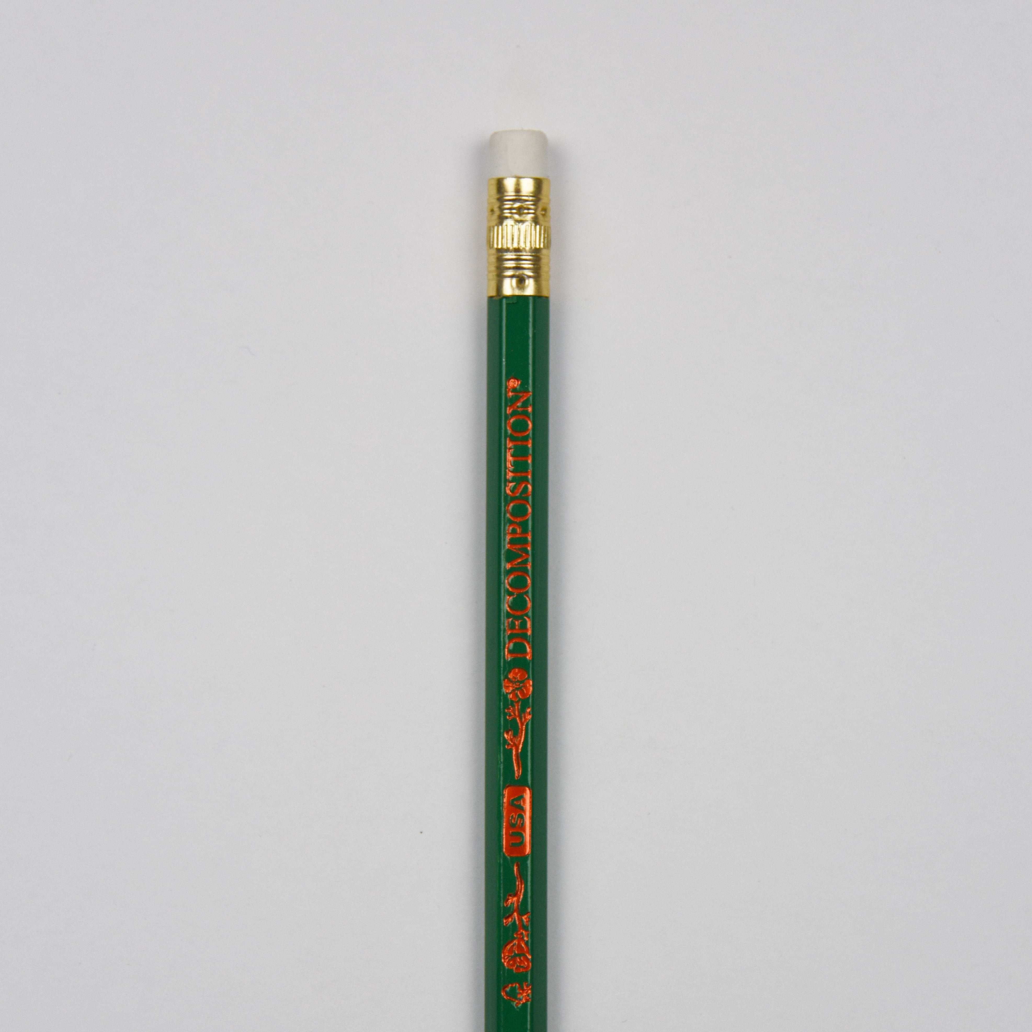 close up of pencil with flower motif