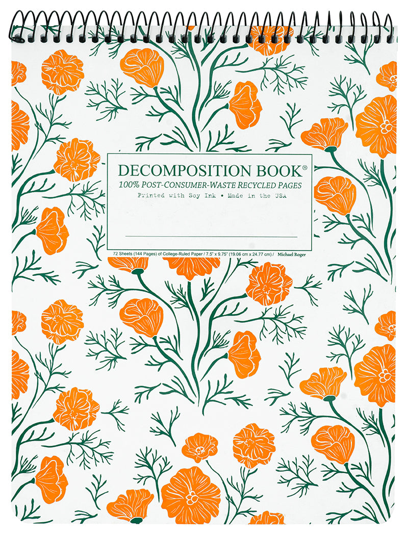 California Poppies Topbound Decomposition Book