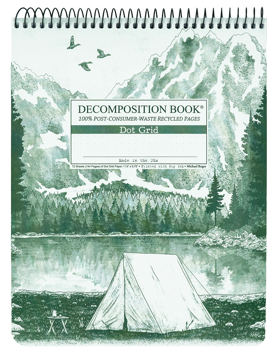 Mountain Lake Topbound Decomposition Book (Dot Grid Pages)