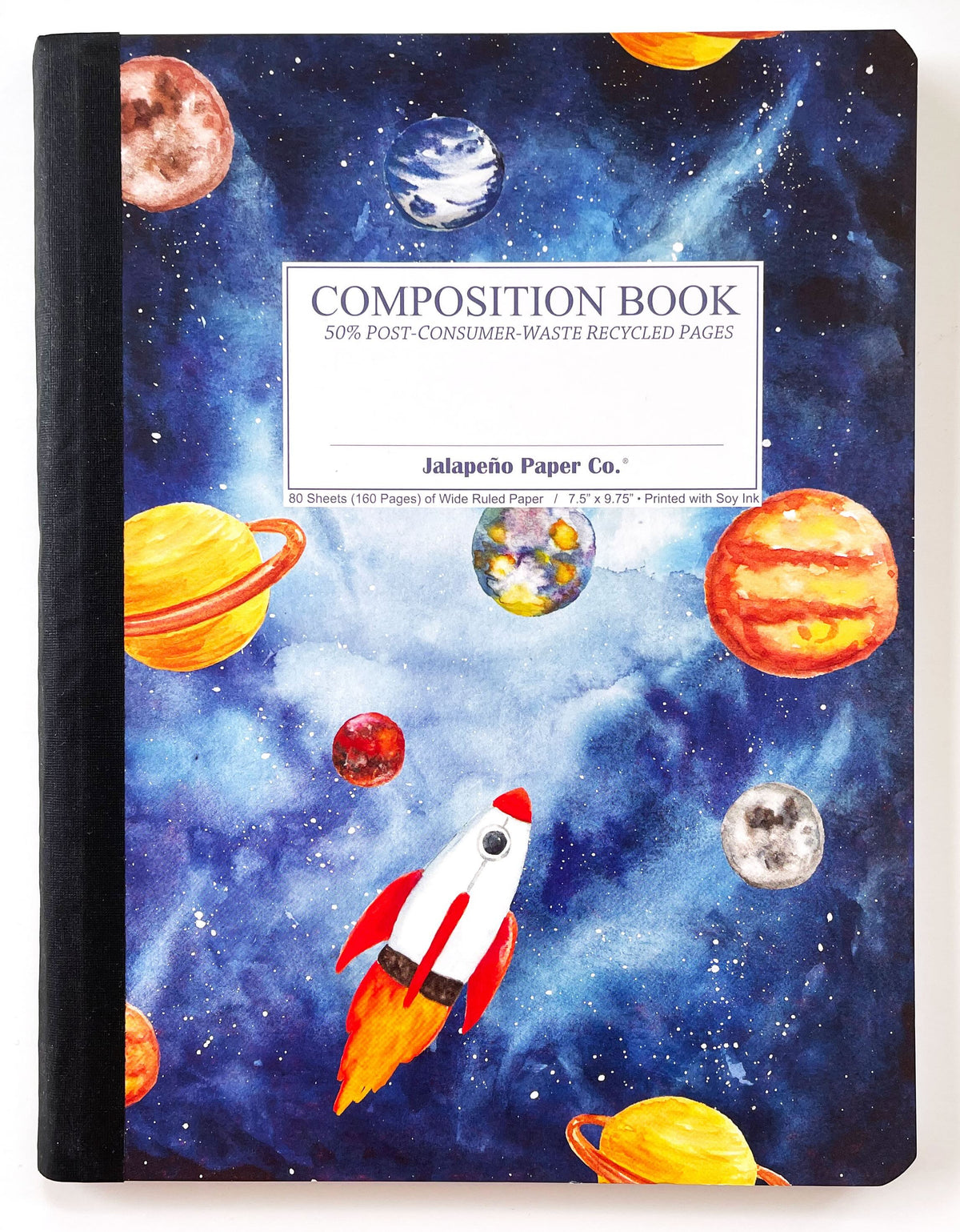 Rocket Ship Composition Book (Wide Ruled Pages)