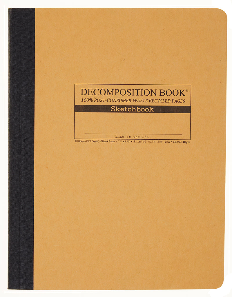 Composition notebook with a plain tan cover