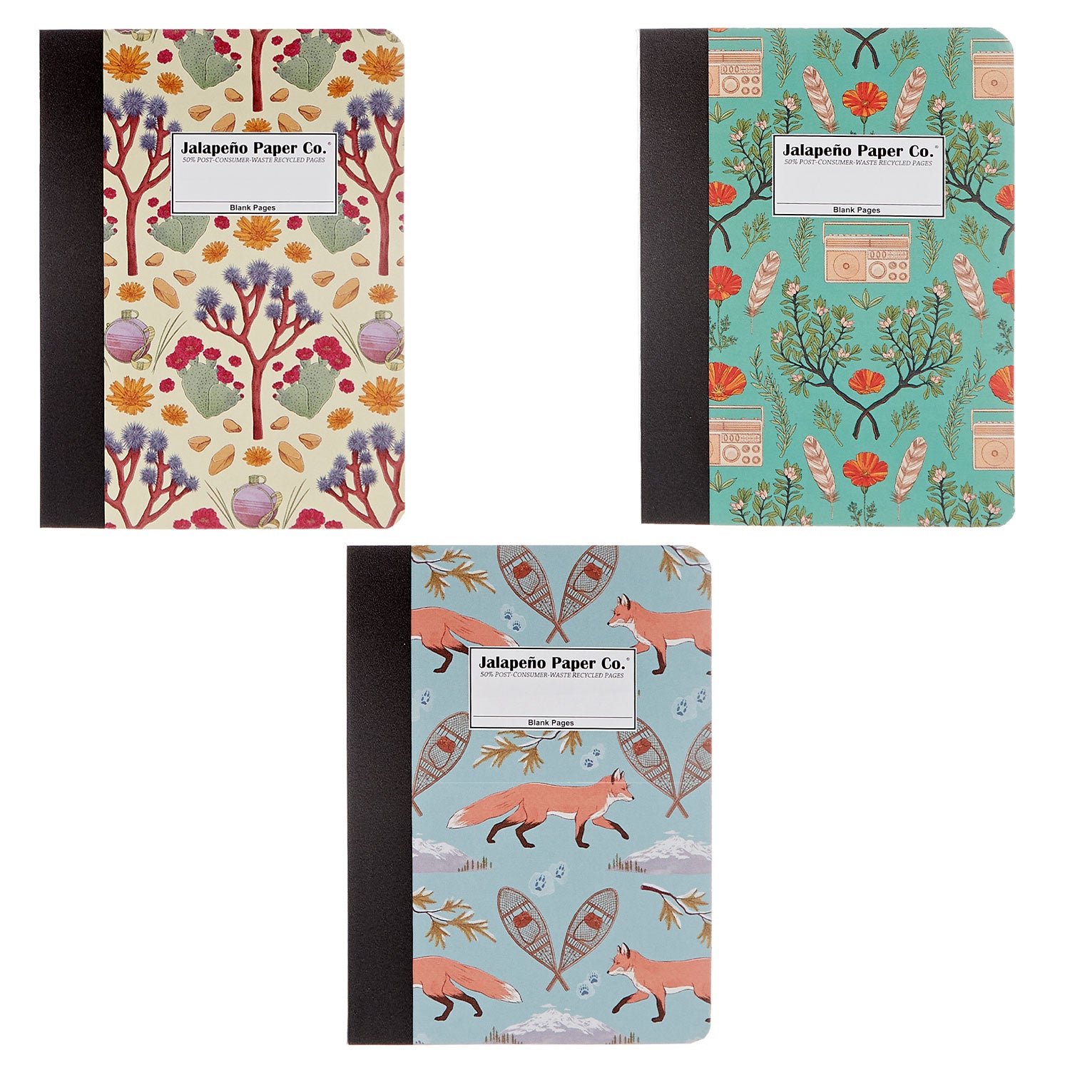 Joshua Tree, Wind Wolves, Mt Shasta Mini Notebook set