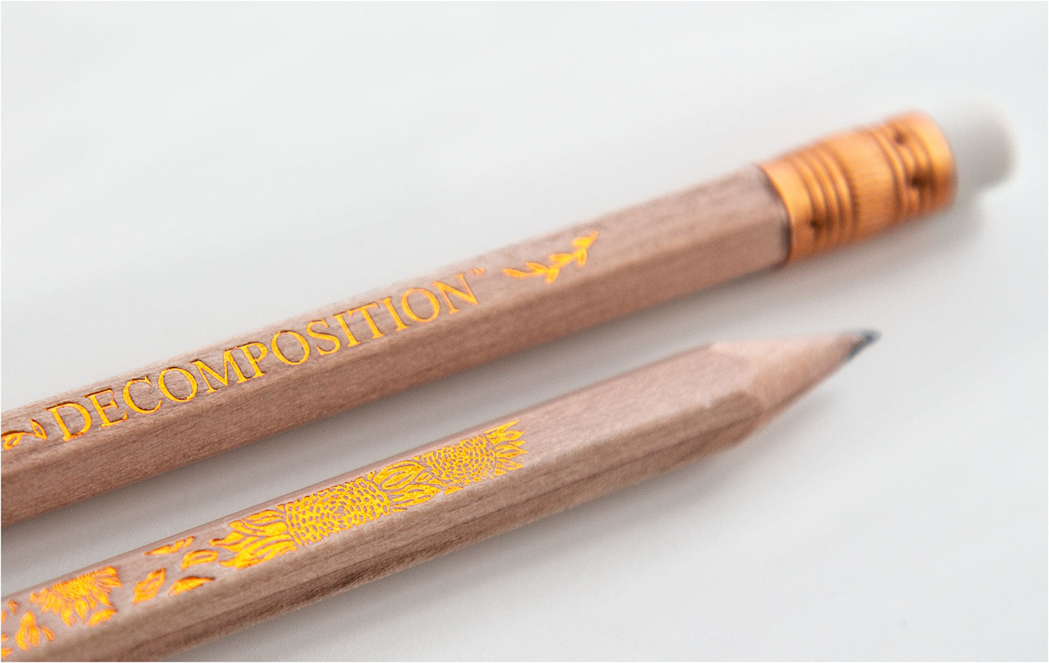 Closeup of sharpened wooden pencils