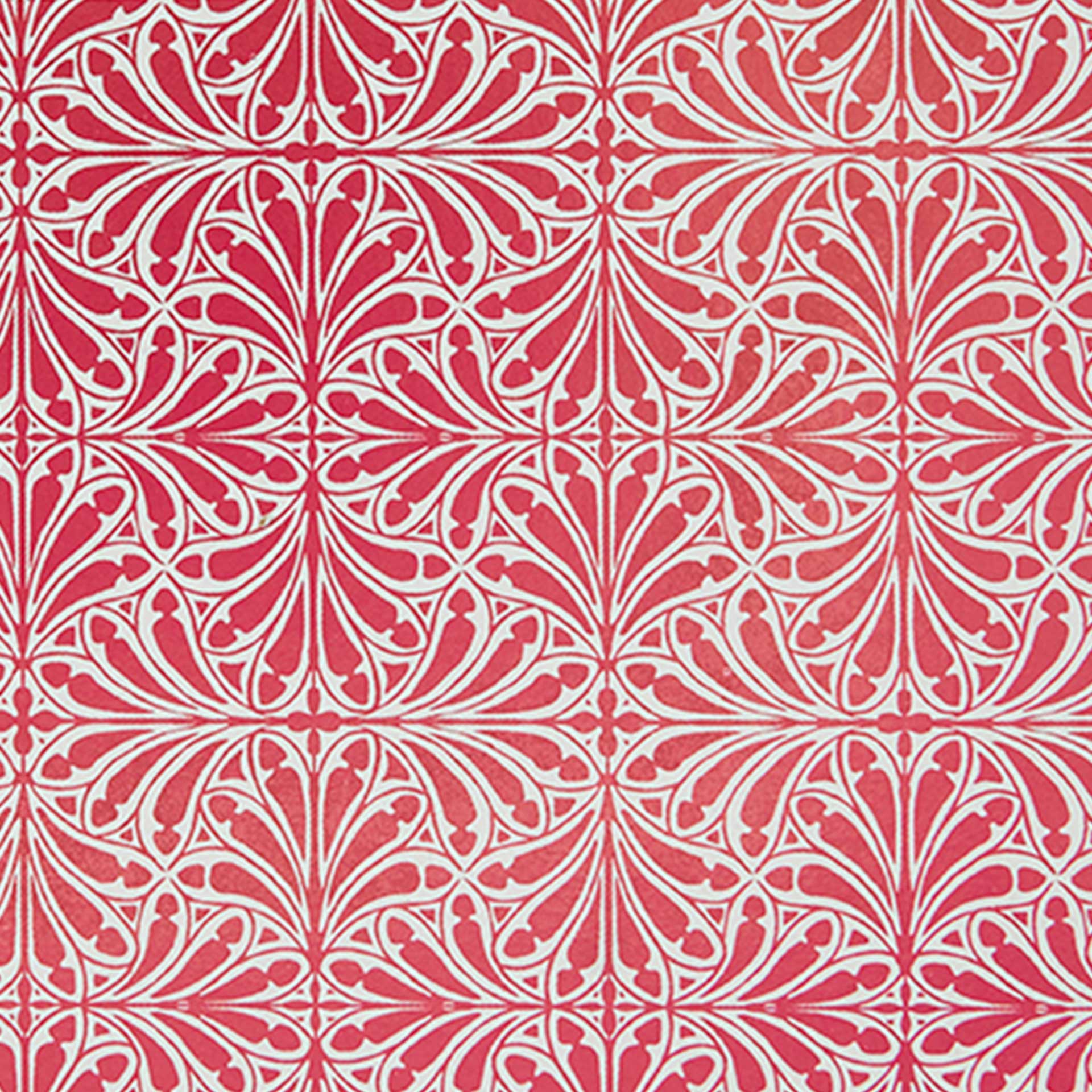 Closeup of a geometric pattern in red